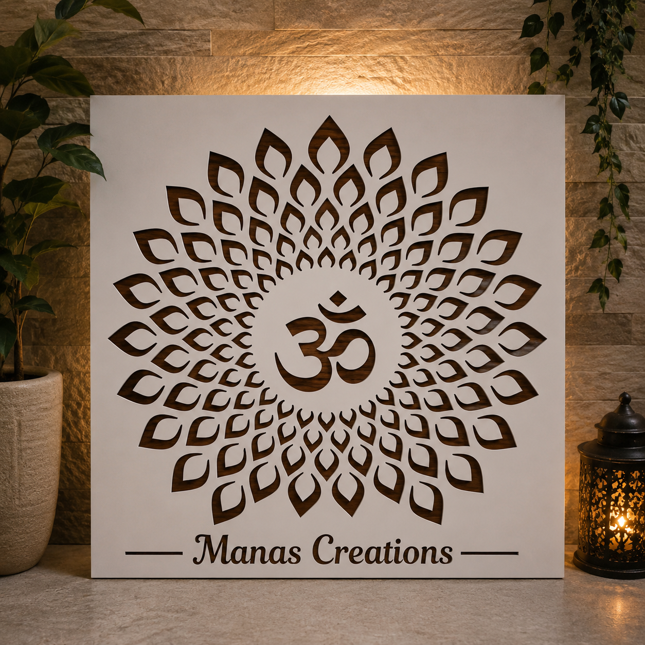 Majestic LED-lit Divine Mandir